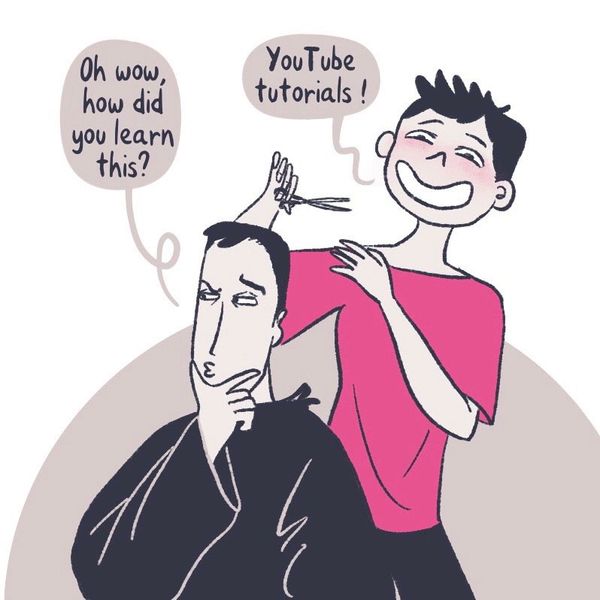 Cutting hair